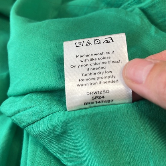 Draper James Avery Shirtdress in Mint Green Dobby Stripe, Medium - Picture 16 of 16